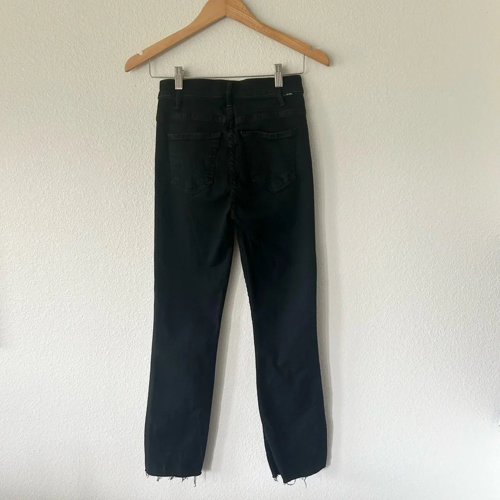 MOTHER The Hustler High-Rise Ankle Fray Jeans in Not Guilty